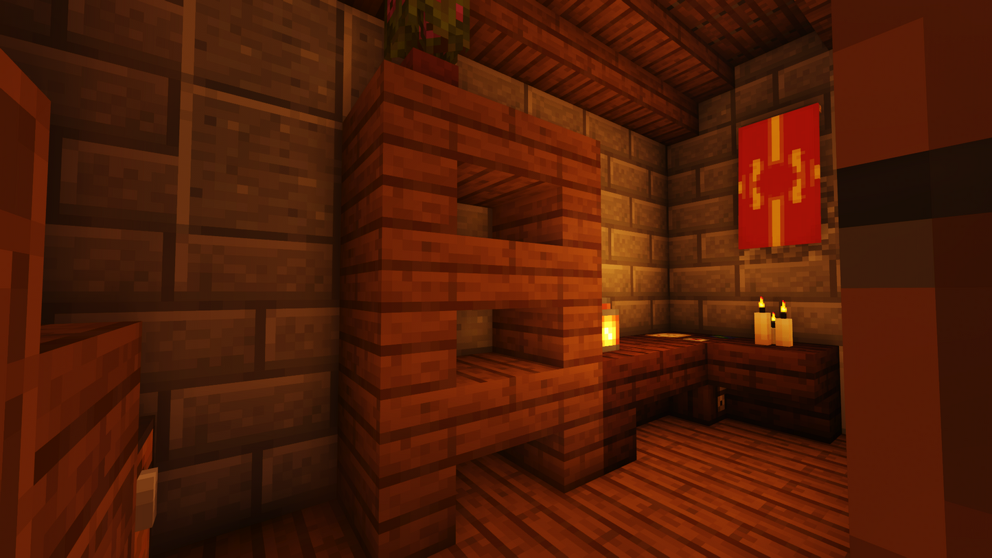 showing a small storage room that is inside of the castle