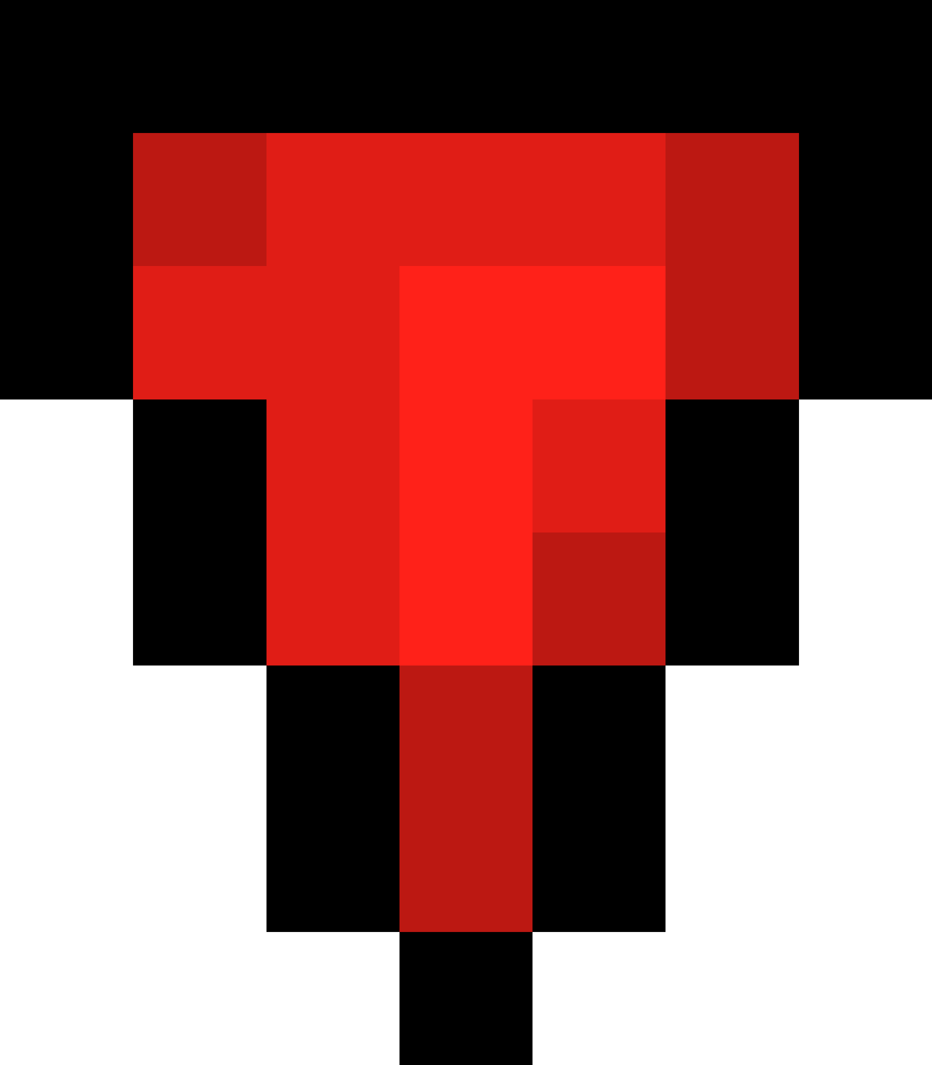 Red Minecraft Arrow Representing Cornucopia Positioning.