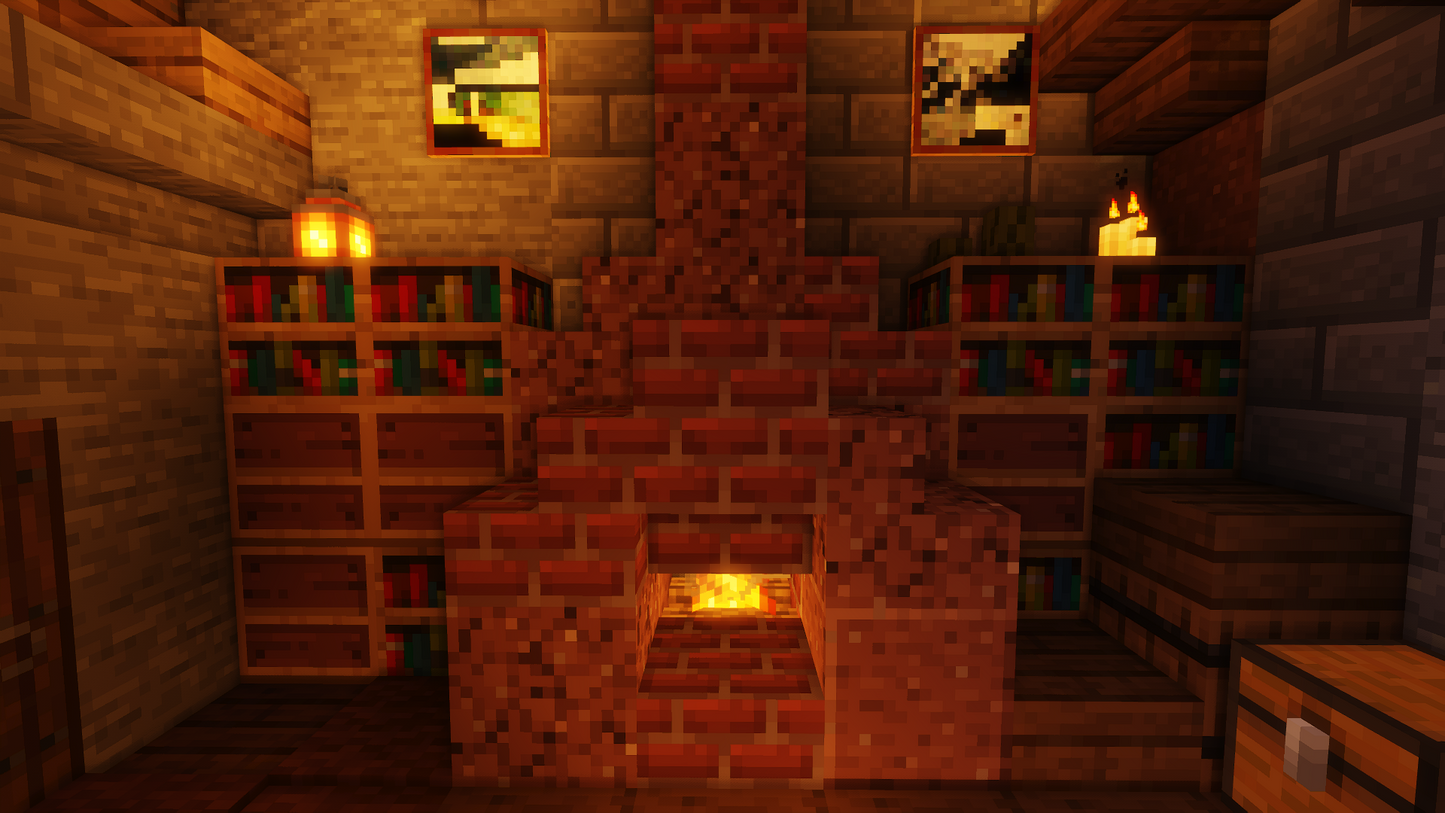 fireplace inside castle