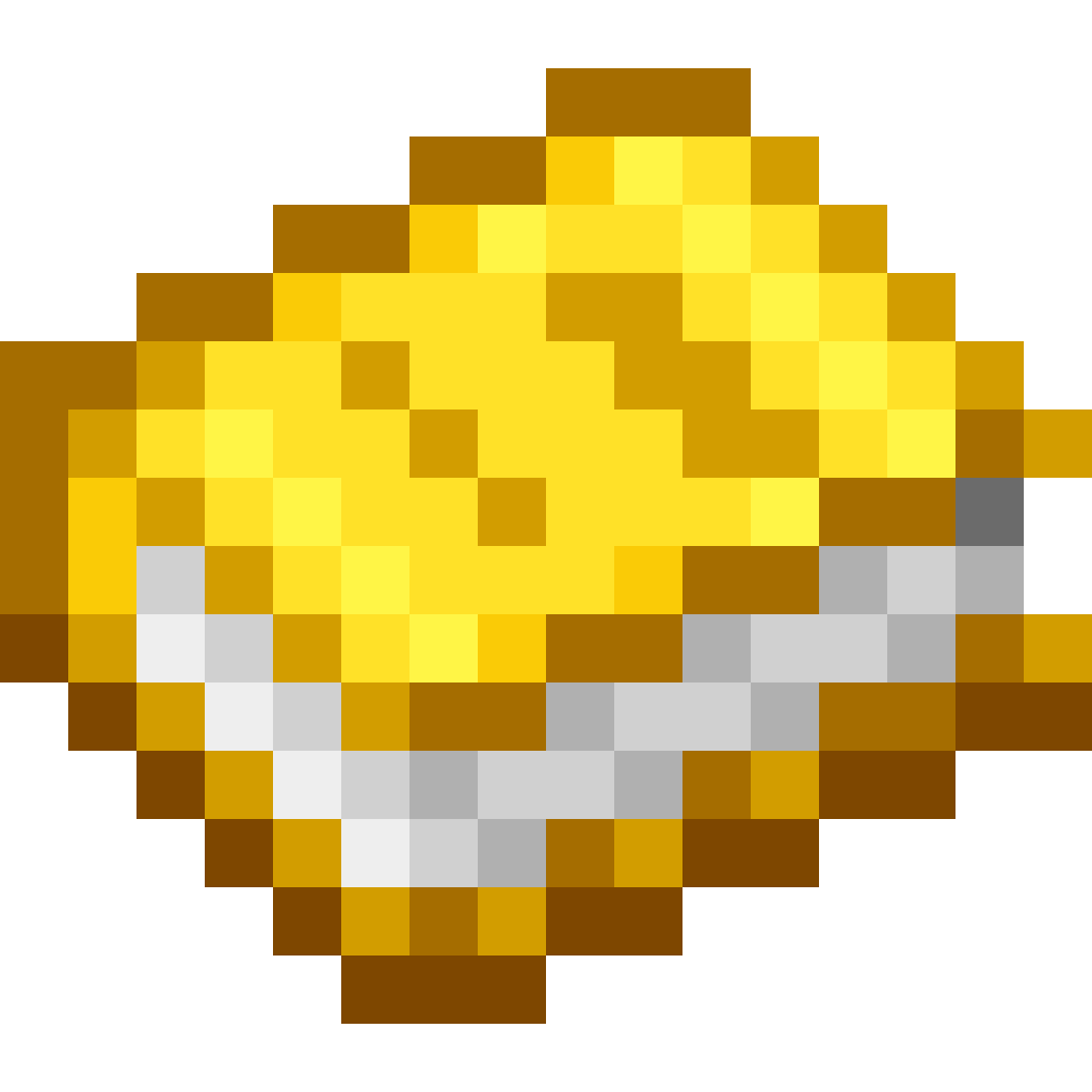 A pixelated image of a legendary weapon in Minecraft.